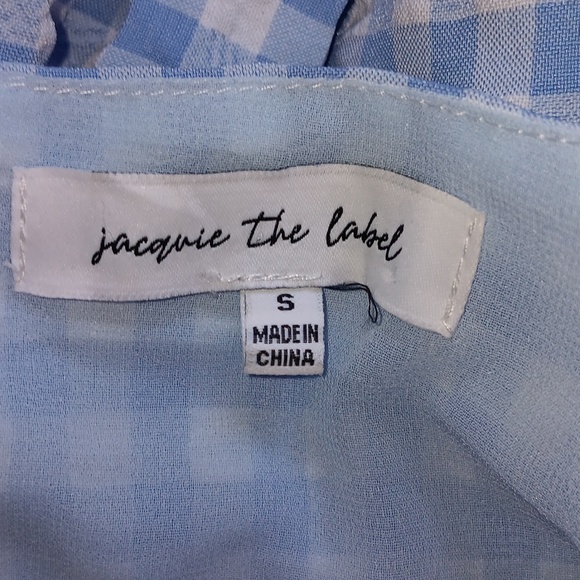 Jacquie the label blue white gingham check dress - Picture 5 of 6